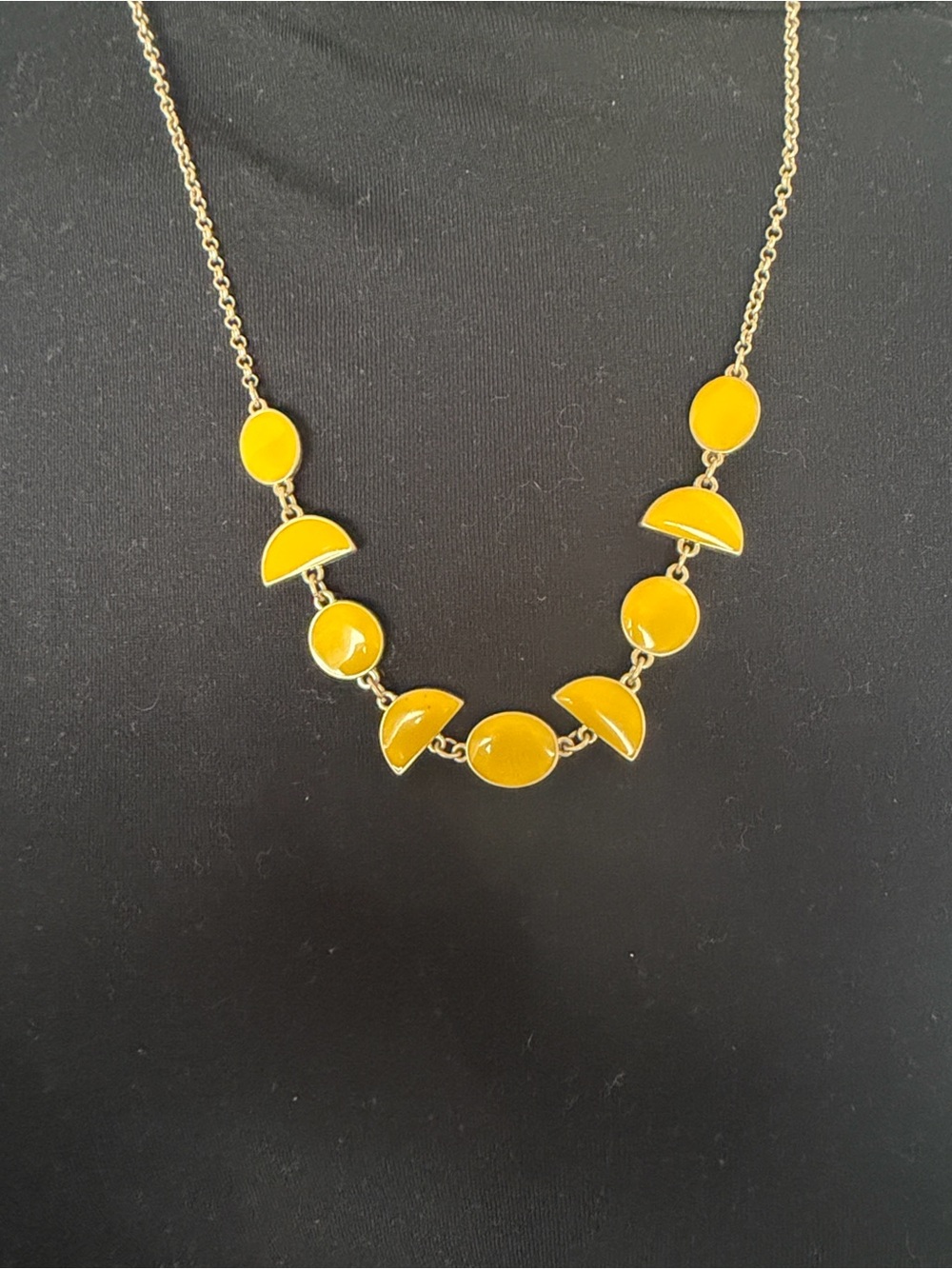 Old Navy Yellow Enamel Geometric Necklace